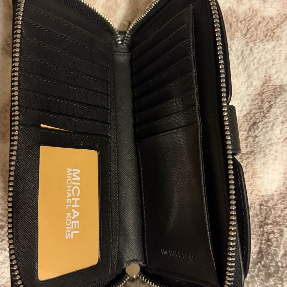 Michael Kors Black Saffiano Leather Wristlet - Picture 3 of 3
